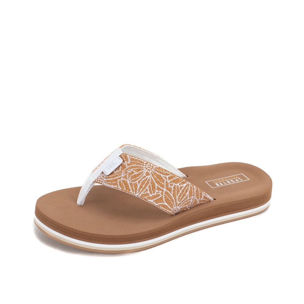 Yellow box Rina Flip Flop color white medium width